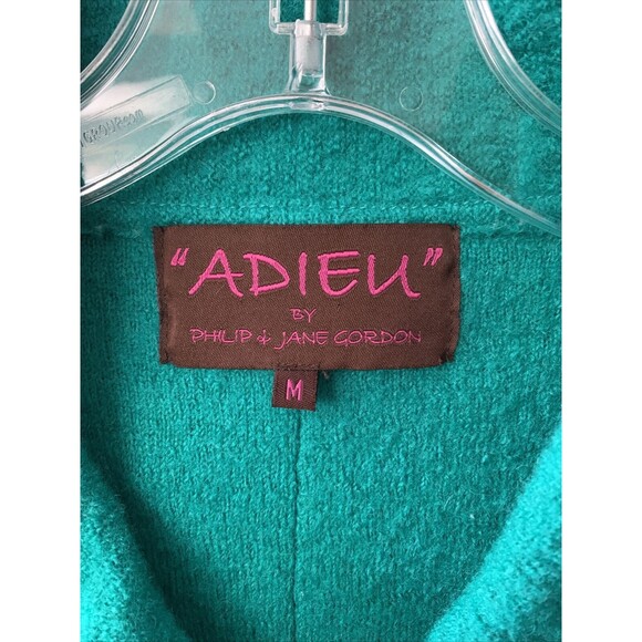 Vintage "ADIEU" by Philip & Jane Gordon Women's Wool Jacket Green Size Medium - Picture 2 of 6